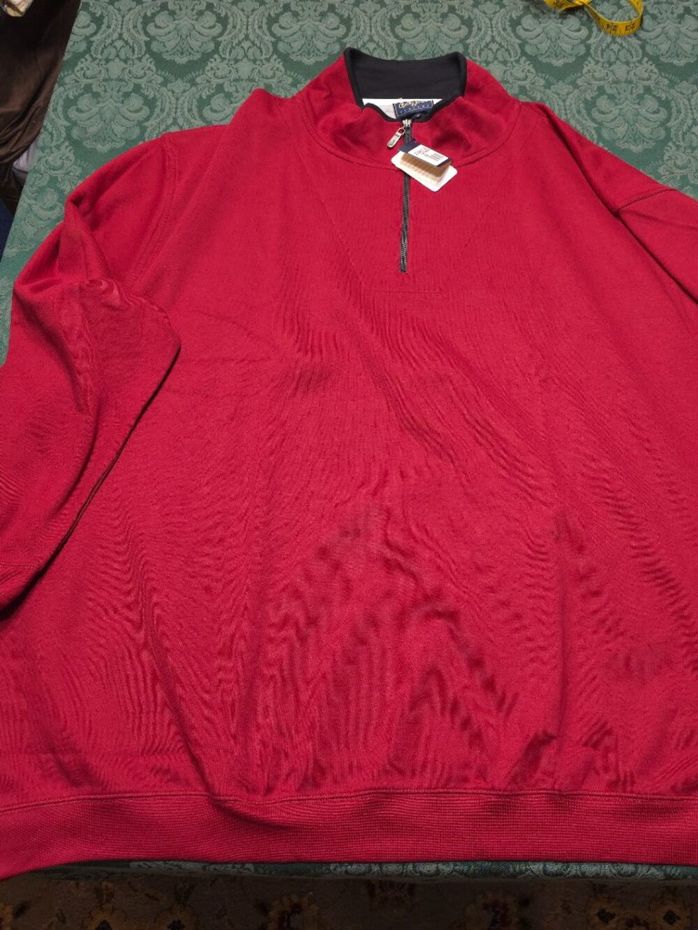 Bobby Jones Players 100% Pima Cotton Long Sleeve 1/4 Zip Polo Shirt